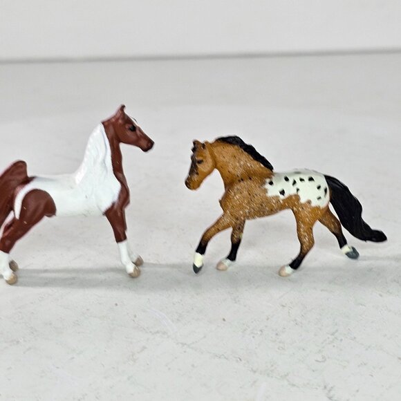 Vintage 1996 Winner’s Choice Creata Micro Horses Set of 2 Appaloosa Pinto - Picture 3 of 11